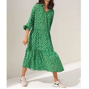 H&M Drop waist long sleeve Floral Dress